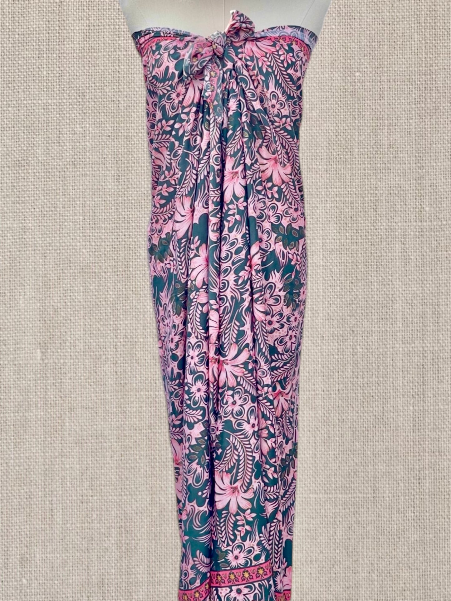 Pink Floral Pareo-Large/XL