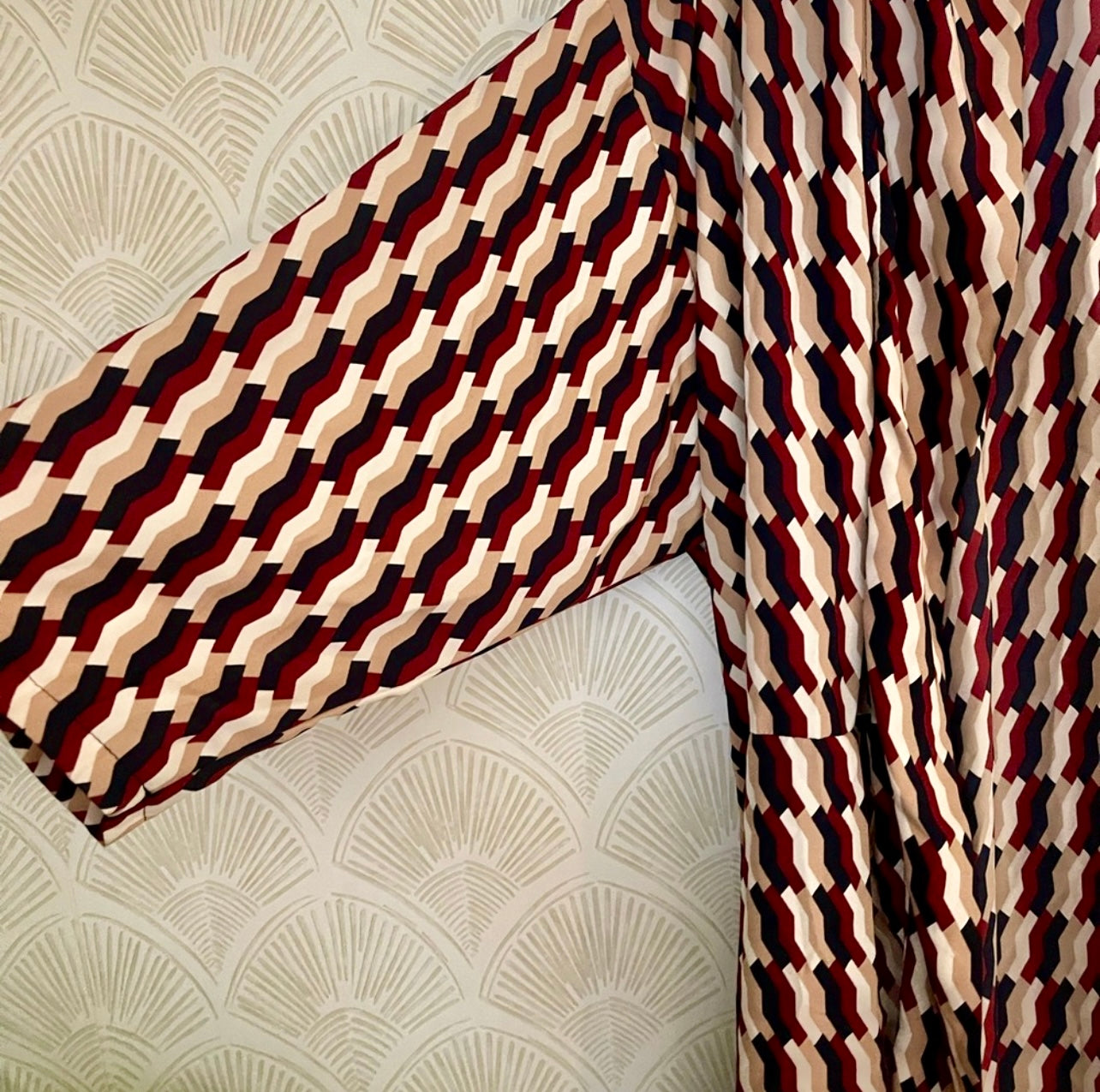 Brick Geo Koi Kimono by Jennafer Grace