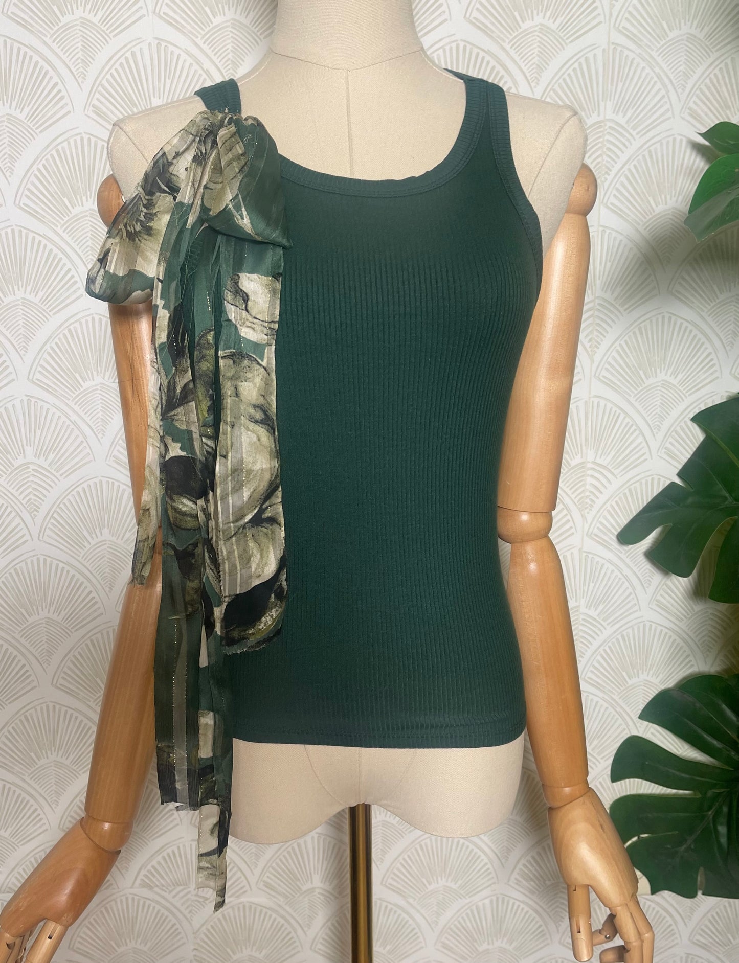 Leslie Tank Top in Forest Green