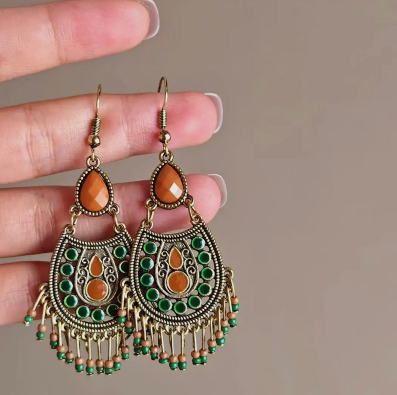 Wild Olive Sunset Earrings