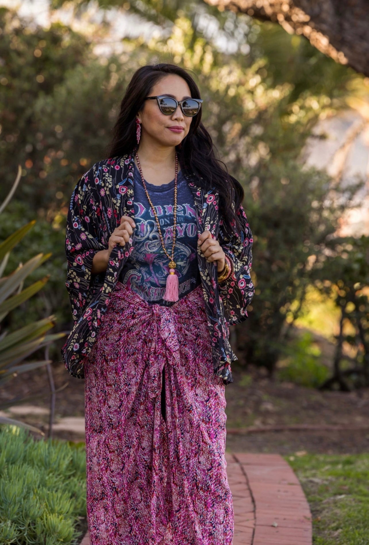 Pink Snake Sarong Scarf