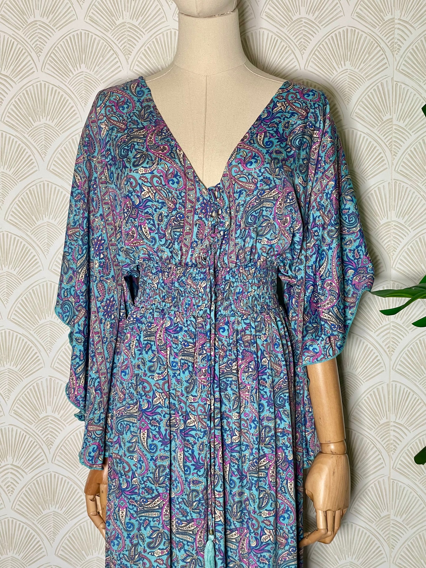 Blue Paisley Dress