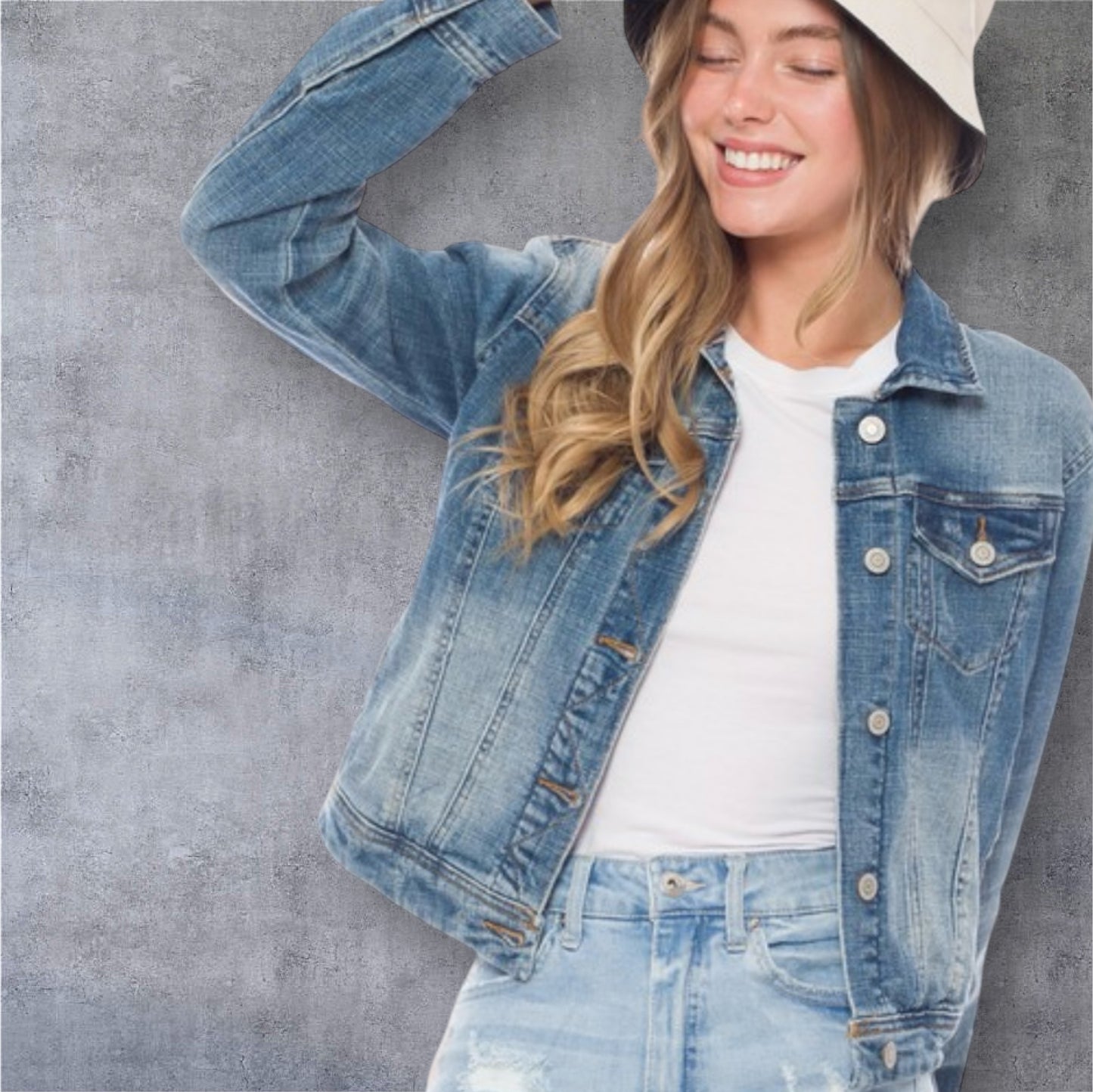 Denim Jacket in Light Wash