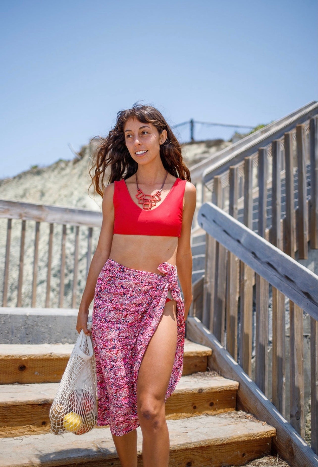 Pink Snake Sarong Scarf