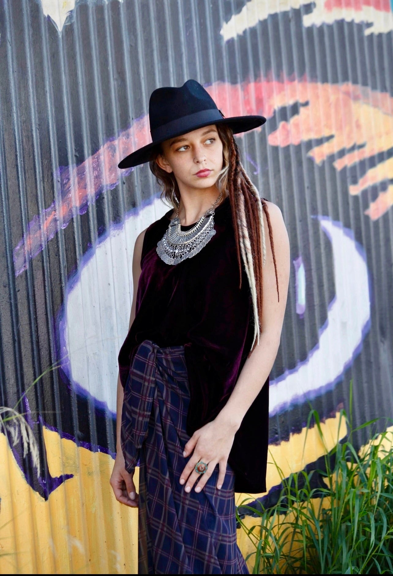 Swing Top in Violet Velvet