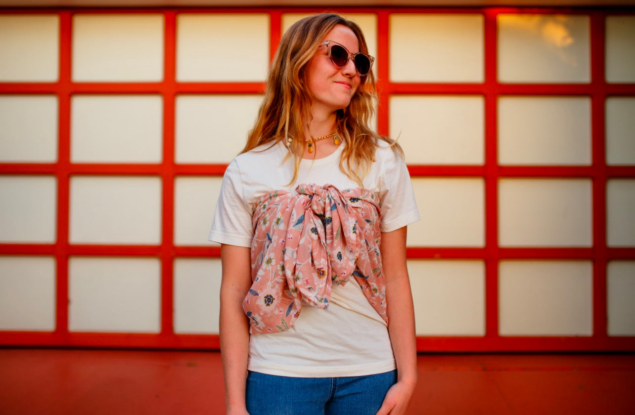 Blush Floral Sarong Scarf