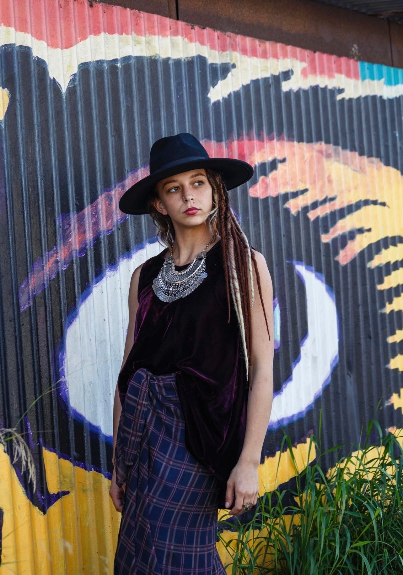 Swing Top in Violet Velvet