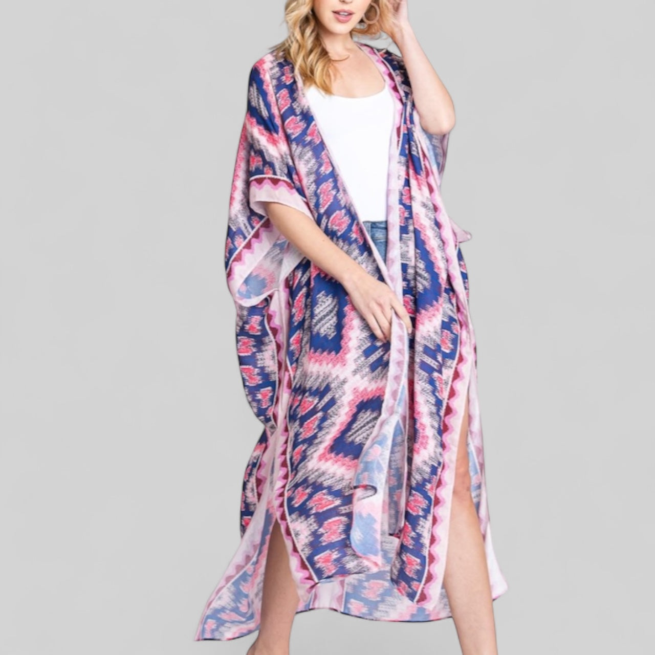 Topper in Pink Aztec
