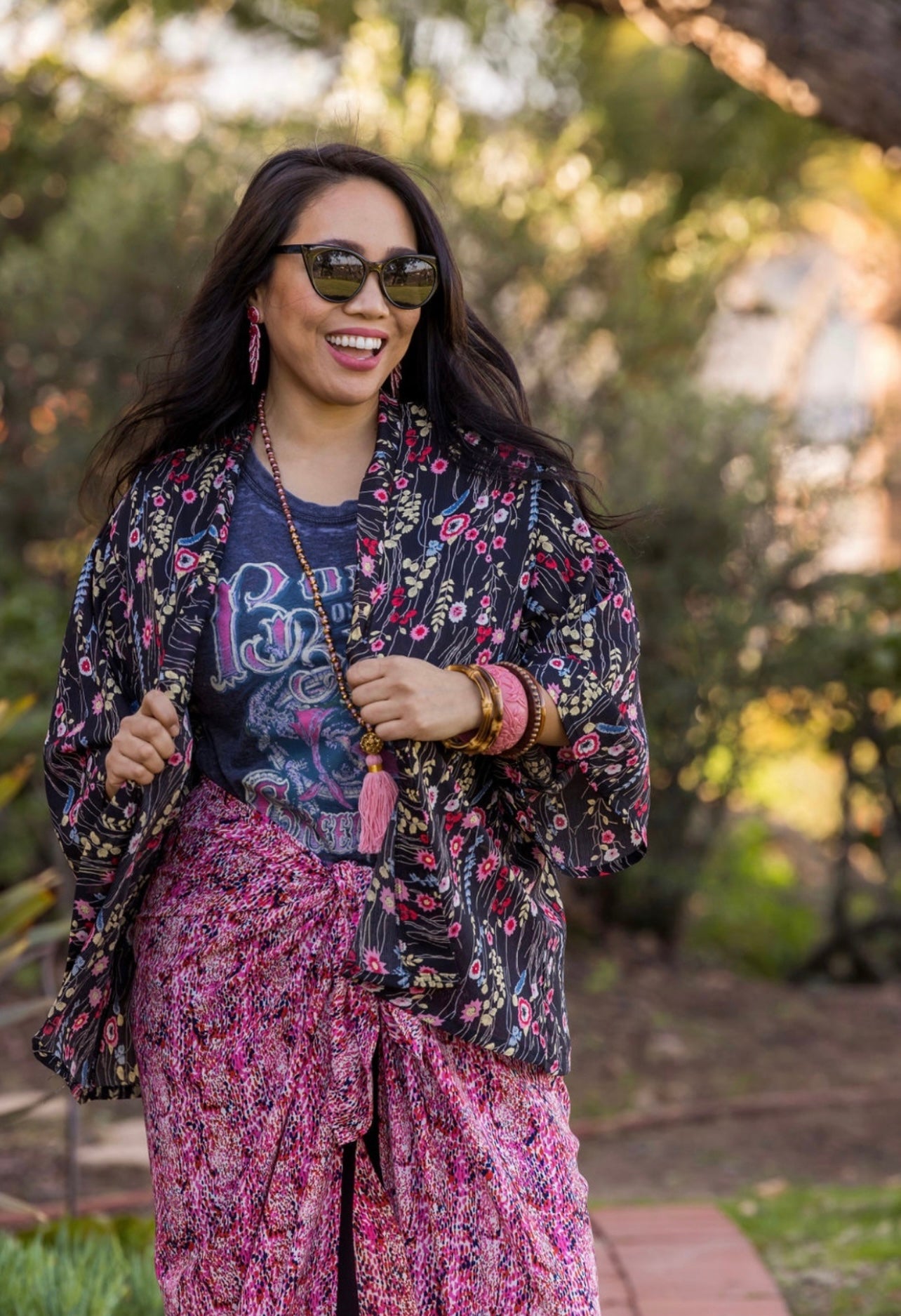 Pink Snake Sarong Scarf