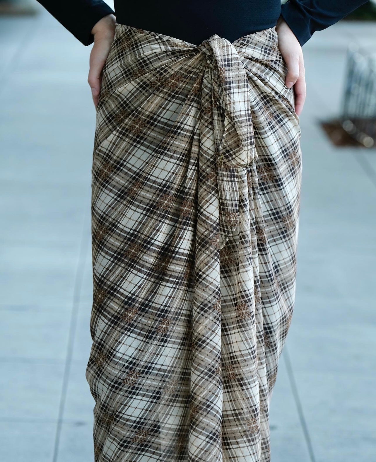 Coco Plaid Sarong Scarf