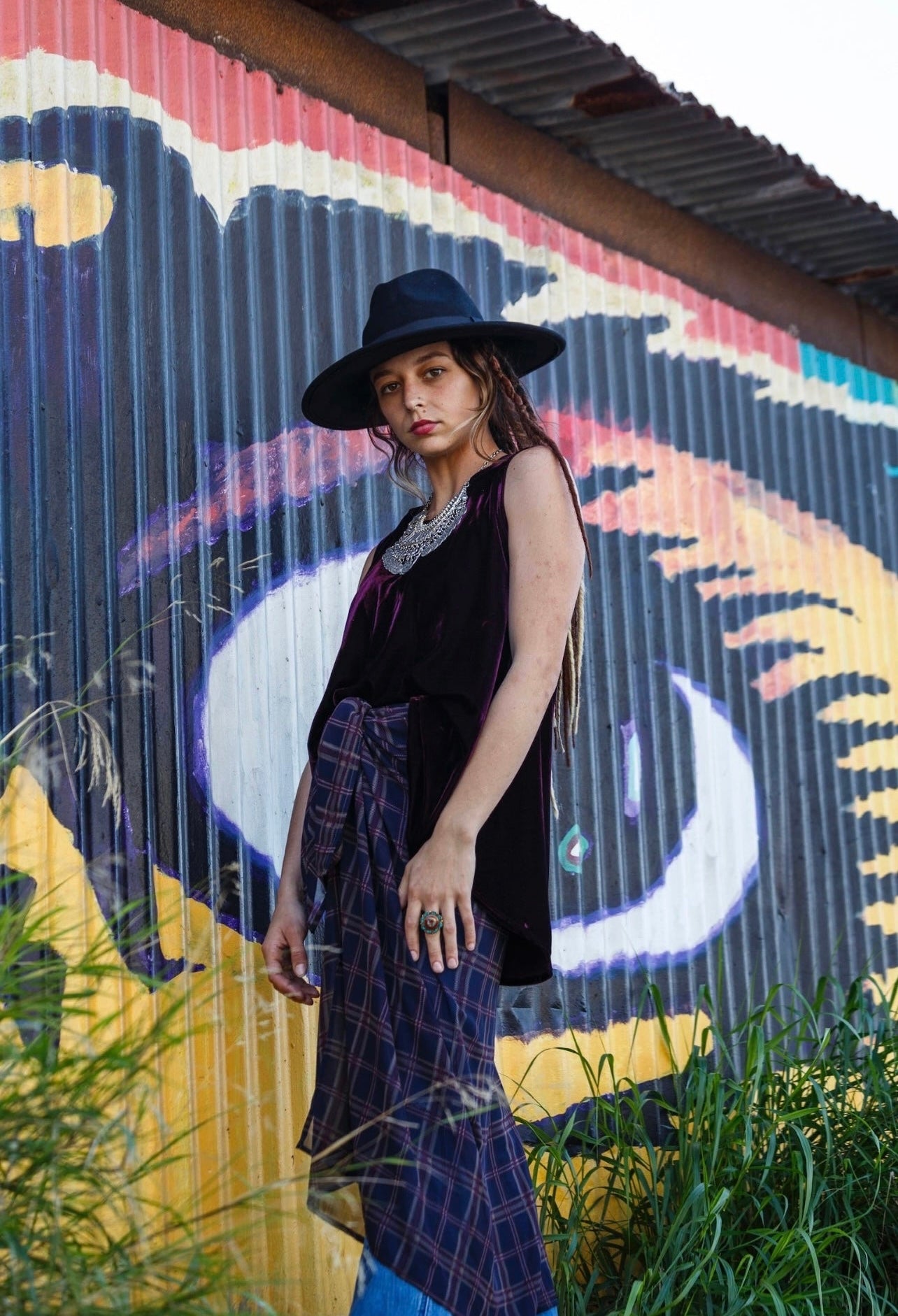 Swing Top in Violet Velvet