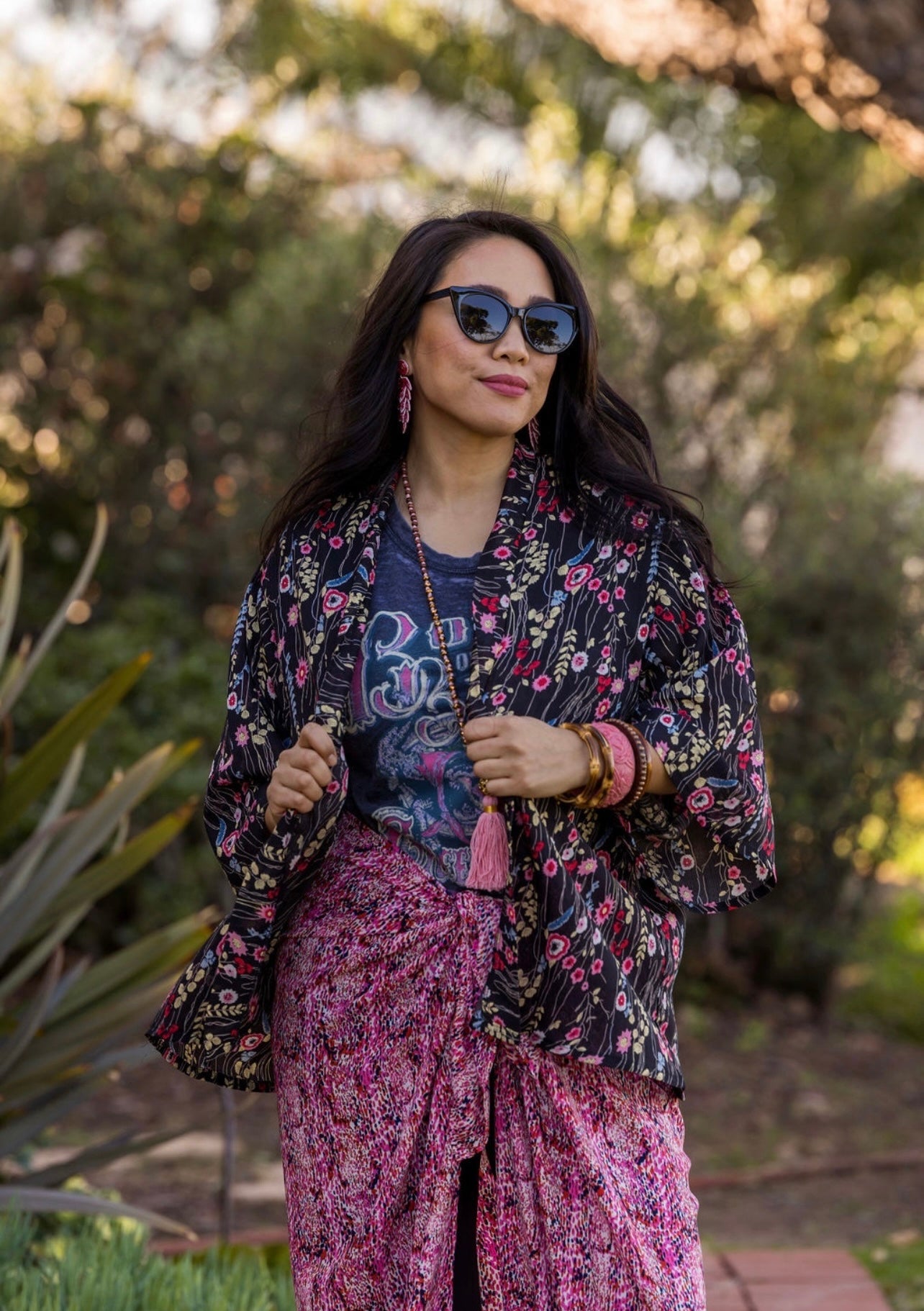Pink Snake Sarong Scarf