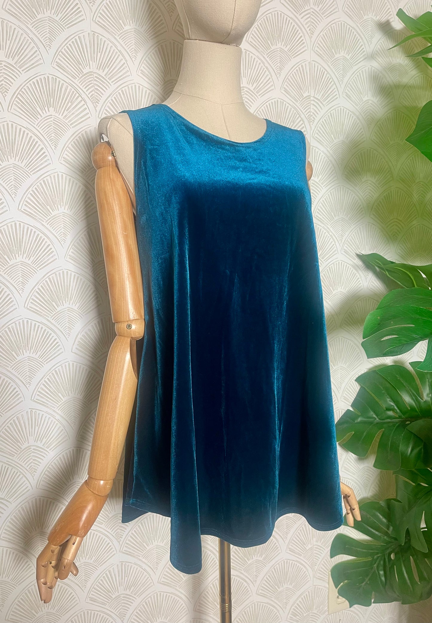 Swing Top in Teal Velvet