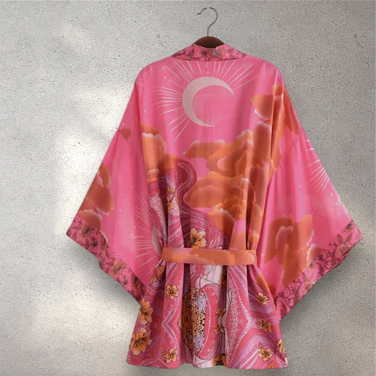 Moon Kimono in Pink Coral
