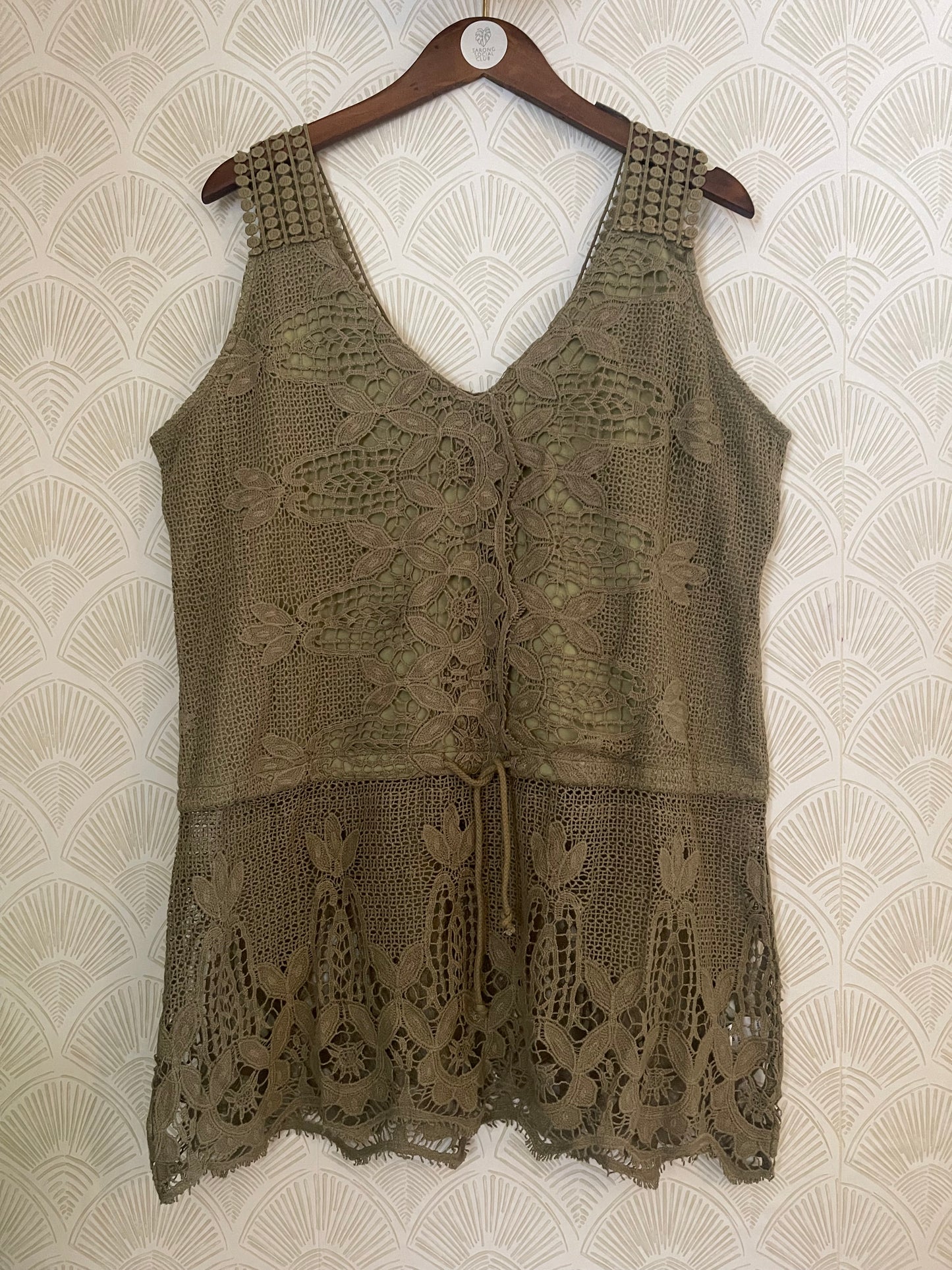 Olive Lace Layering Tunic