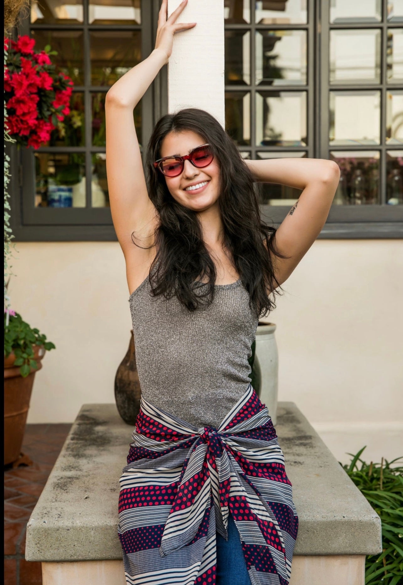 Stripes and Dots Sarong Scarf