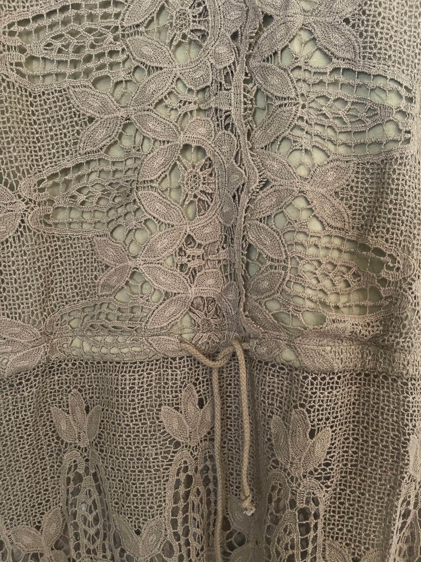 Olive Lace Layering Tunic
