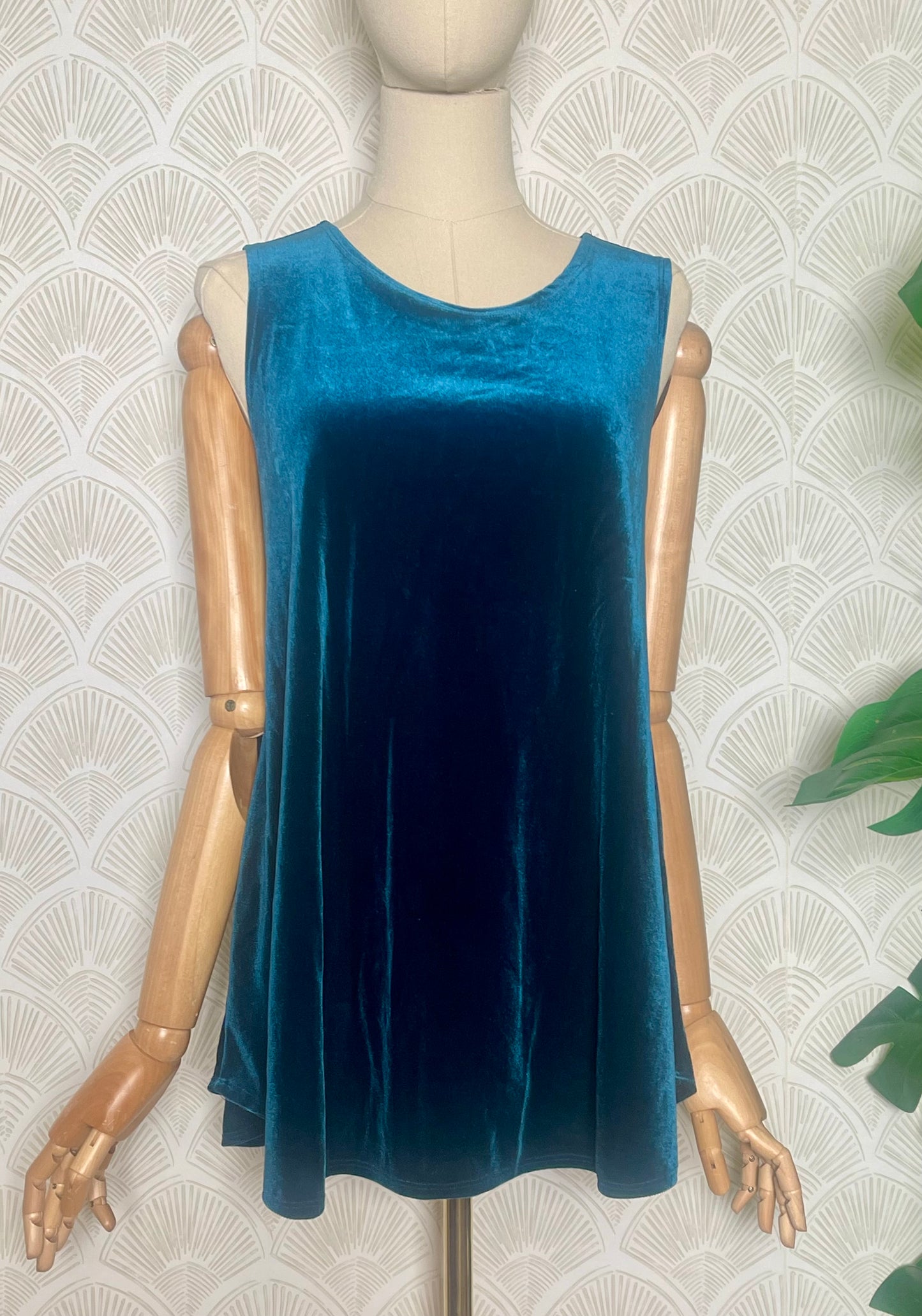 Swing Top in Teal Velvet