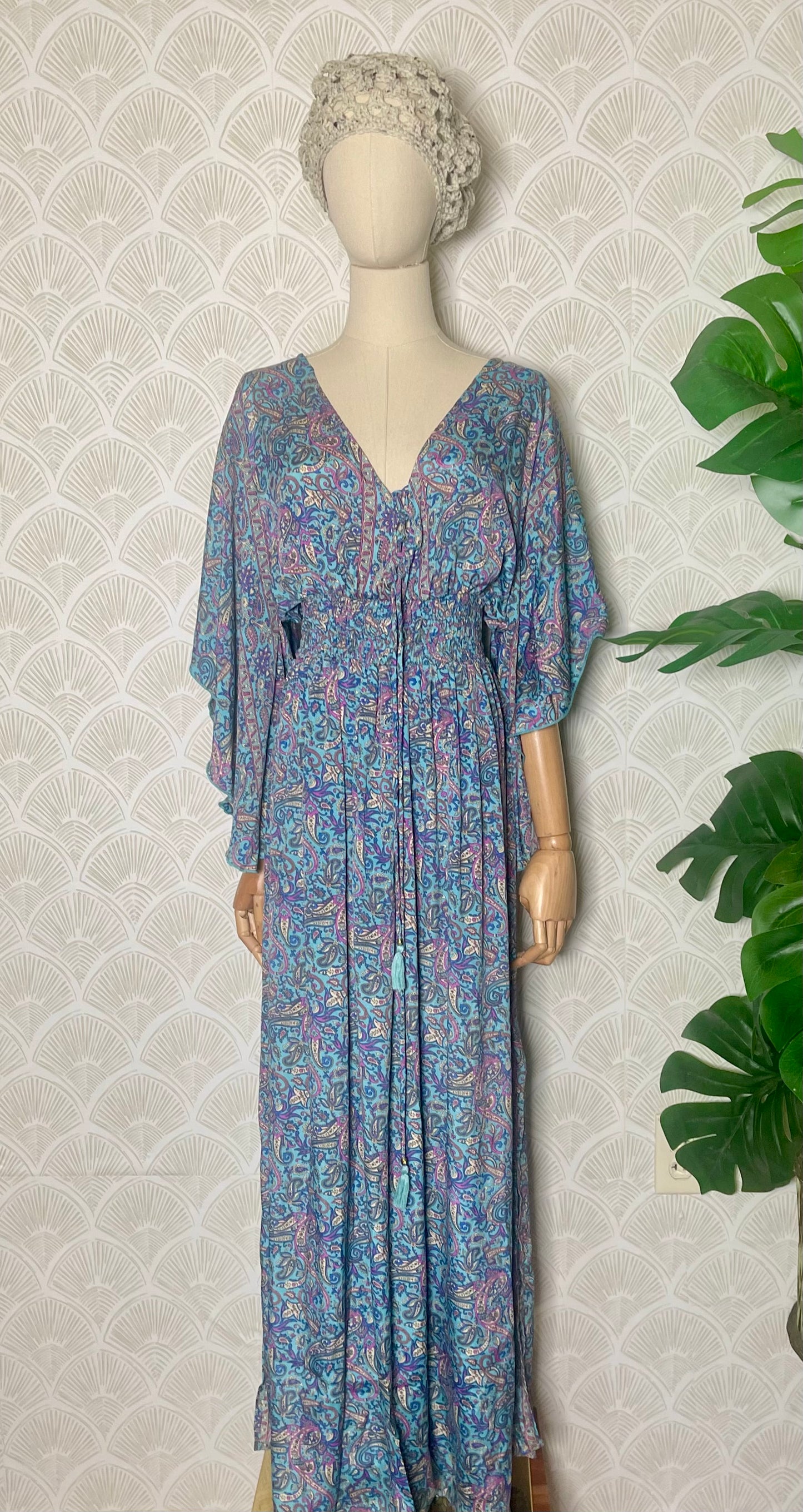 Blue Paisley Dress