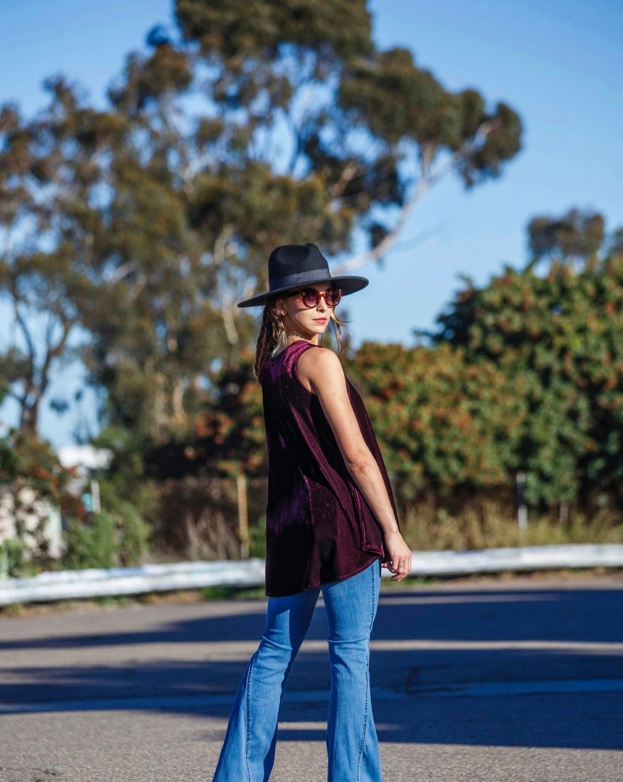Swing Top in Violet Velvet