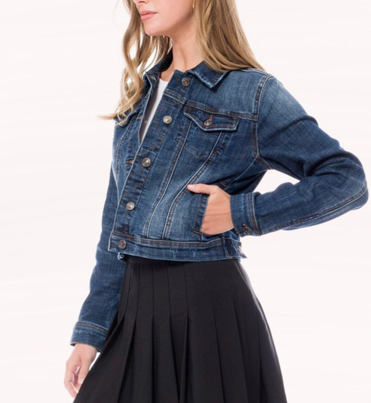Denim Jacket in Dark Wash