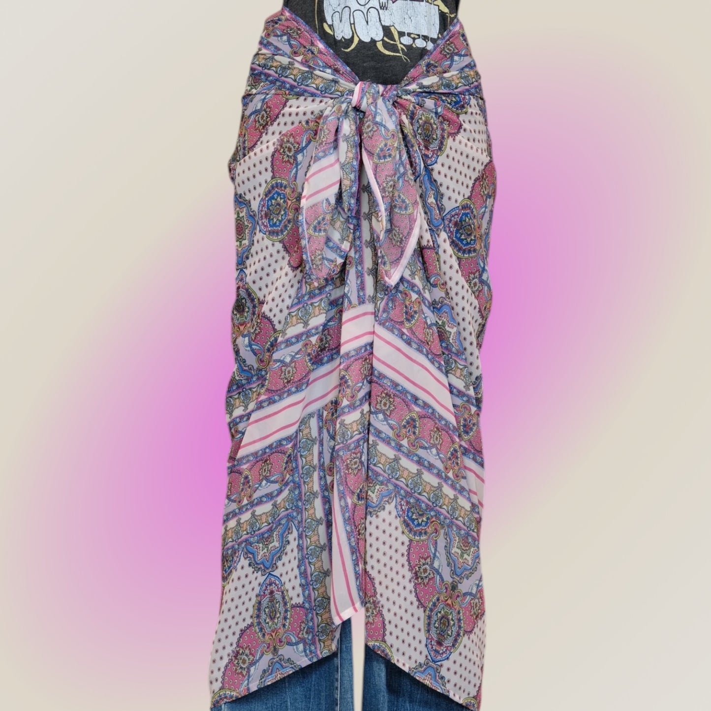 Pink Pendry Sarong Scarf