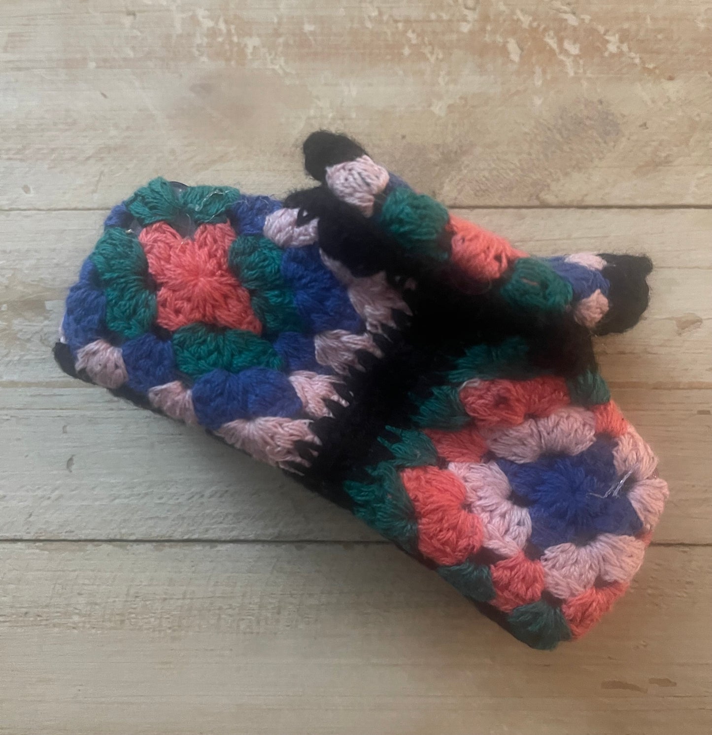 Black Granny Square Hair Claw
