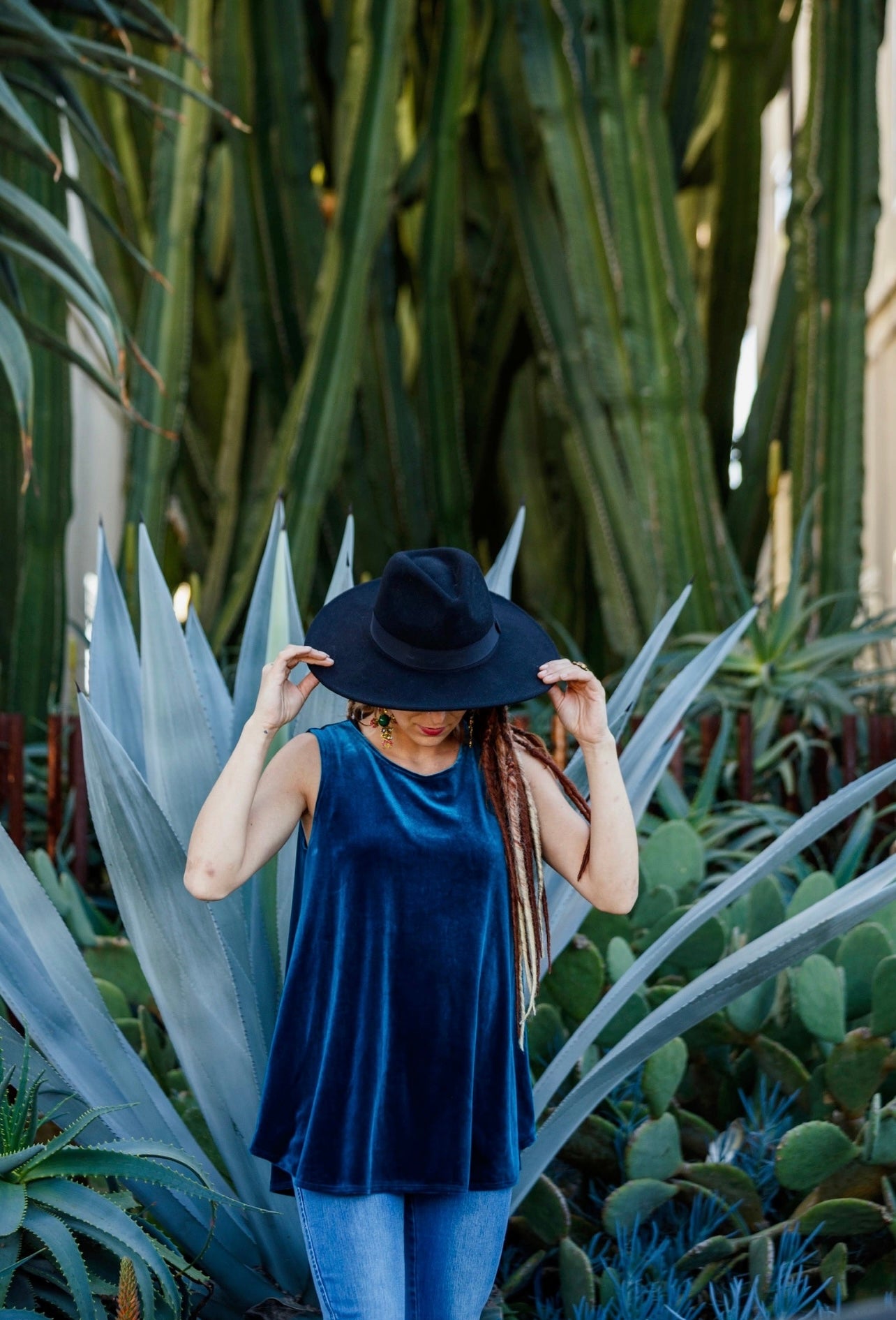 Swing Top in Teal Velvet