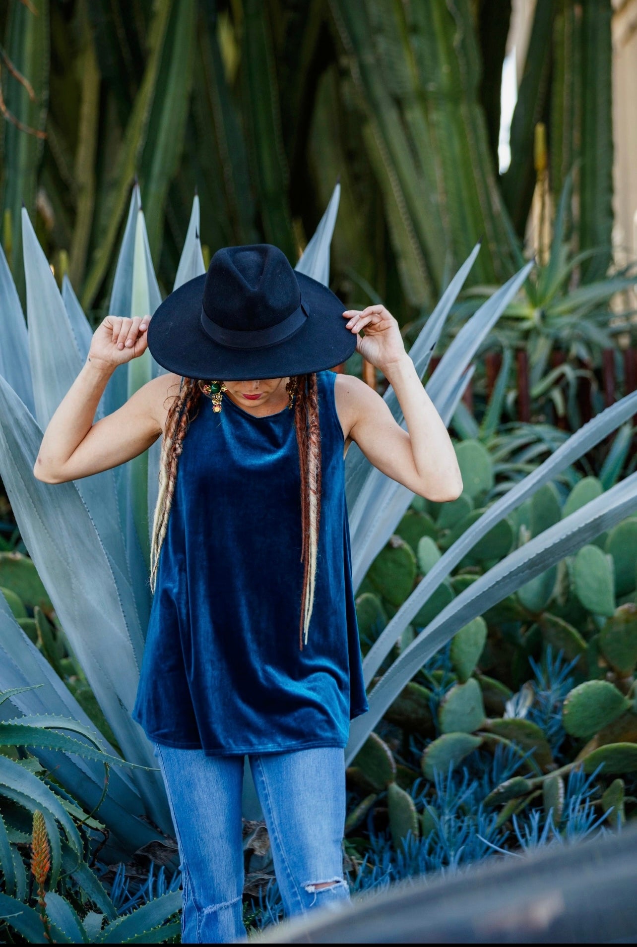 Swing Top in Teal Velvet
