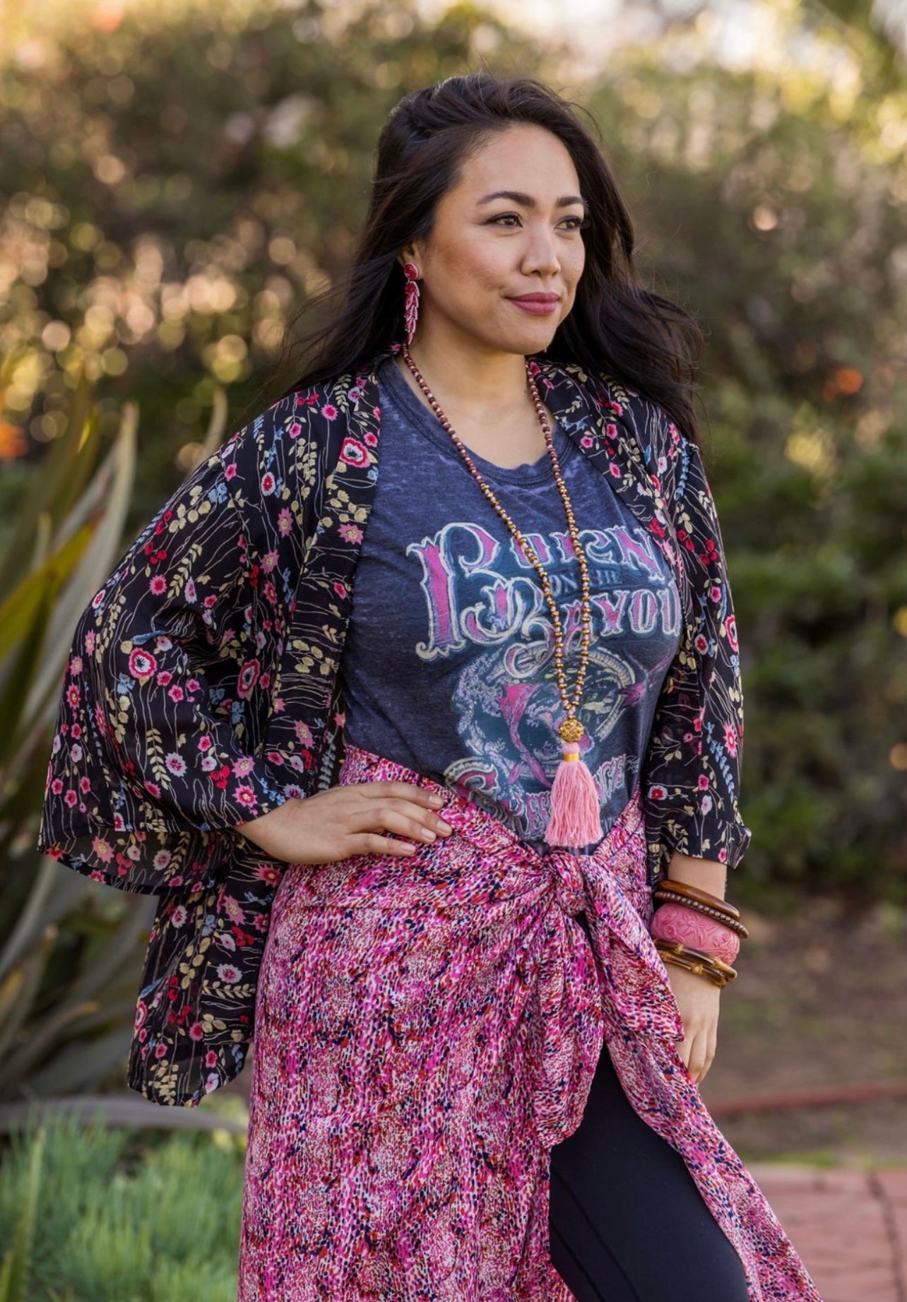 Pink Snake Sarong Scarf