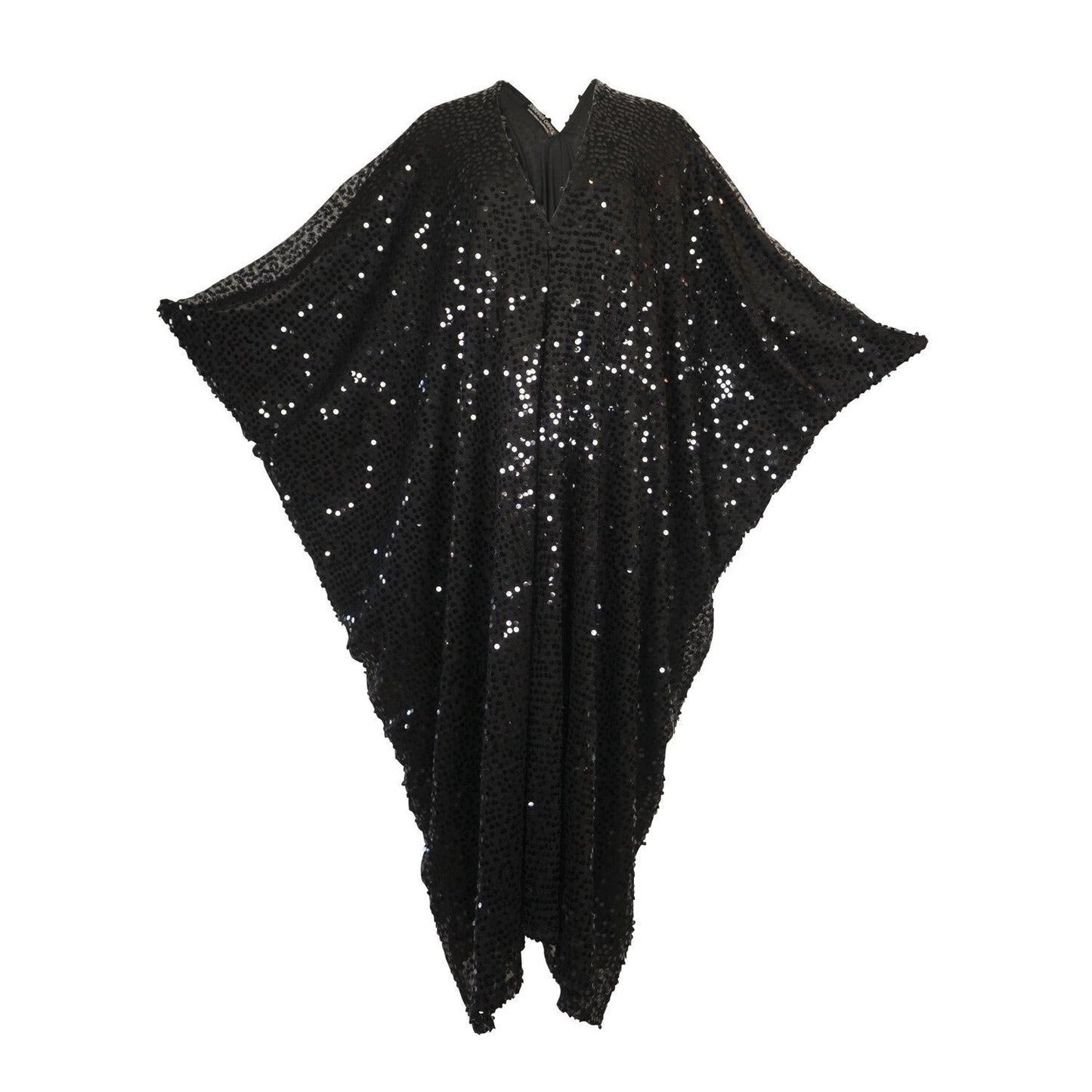 Black Sequin Caftan Kaftan Dress by Jennafer Grace