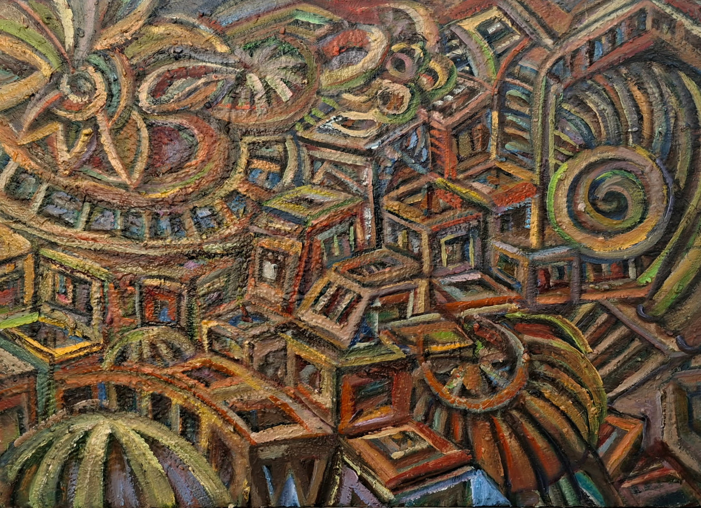 Busy Body Oil Painting