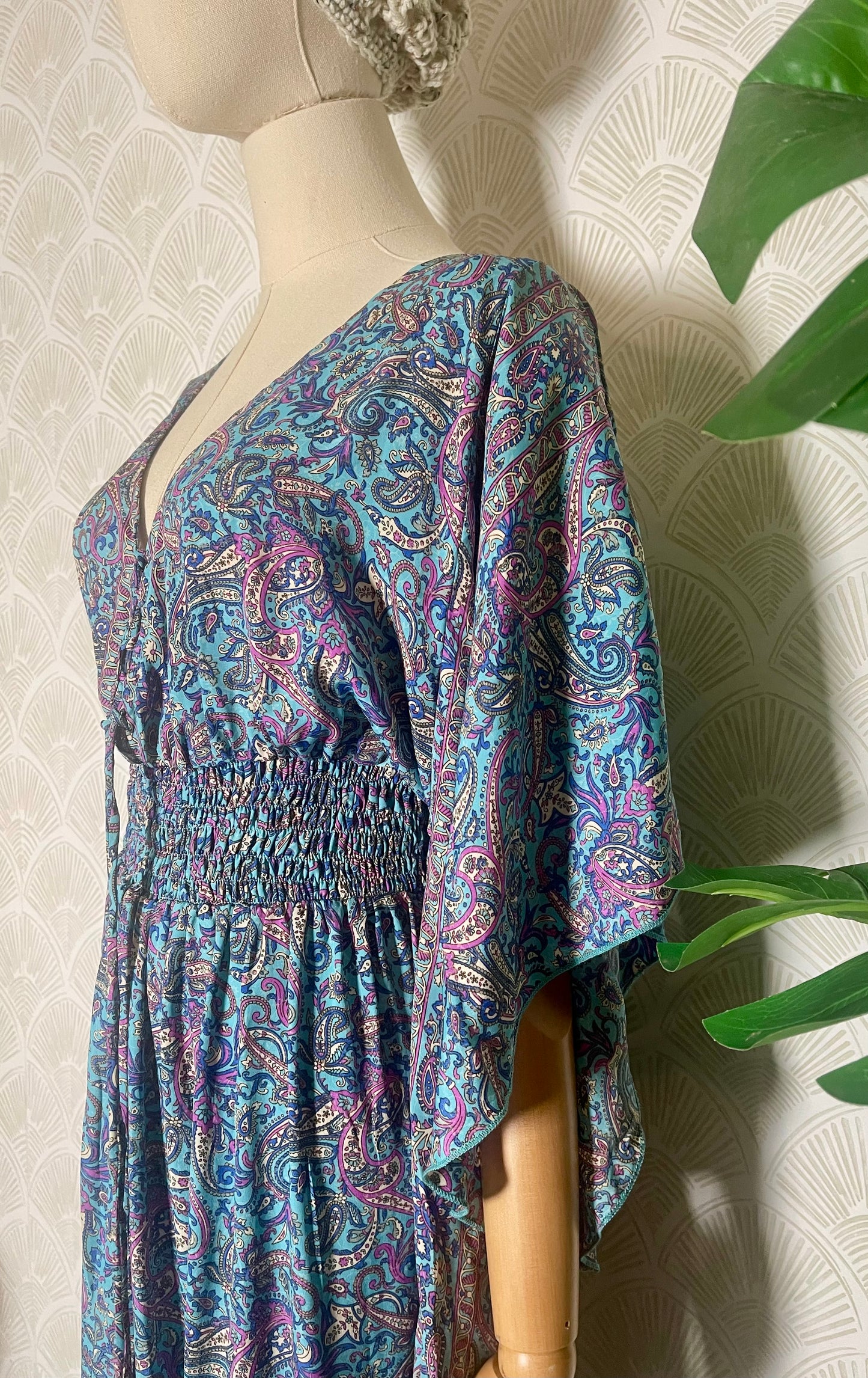 Blue Paisley Dress