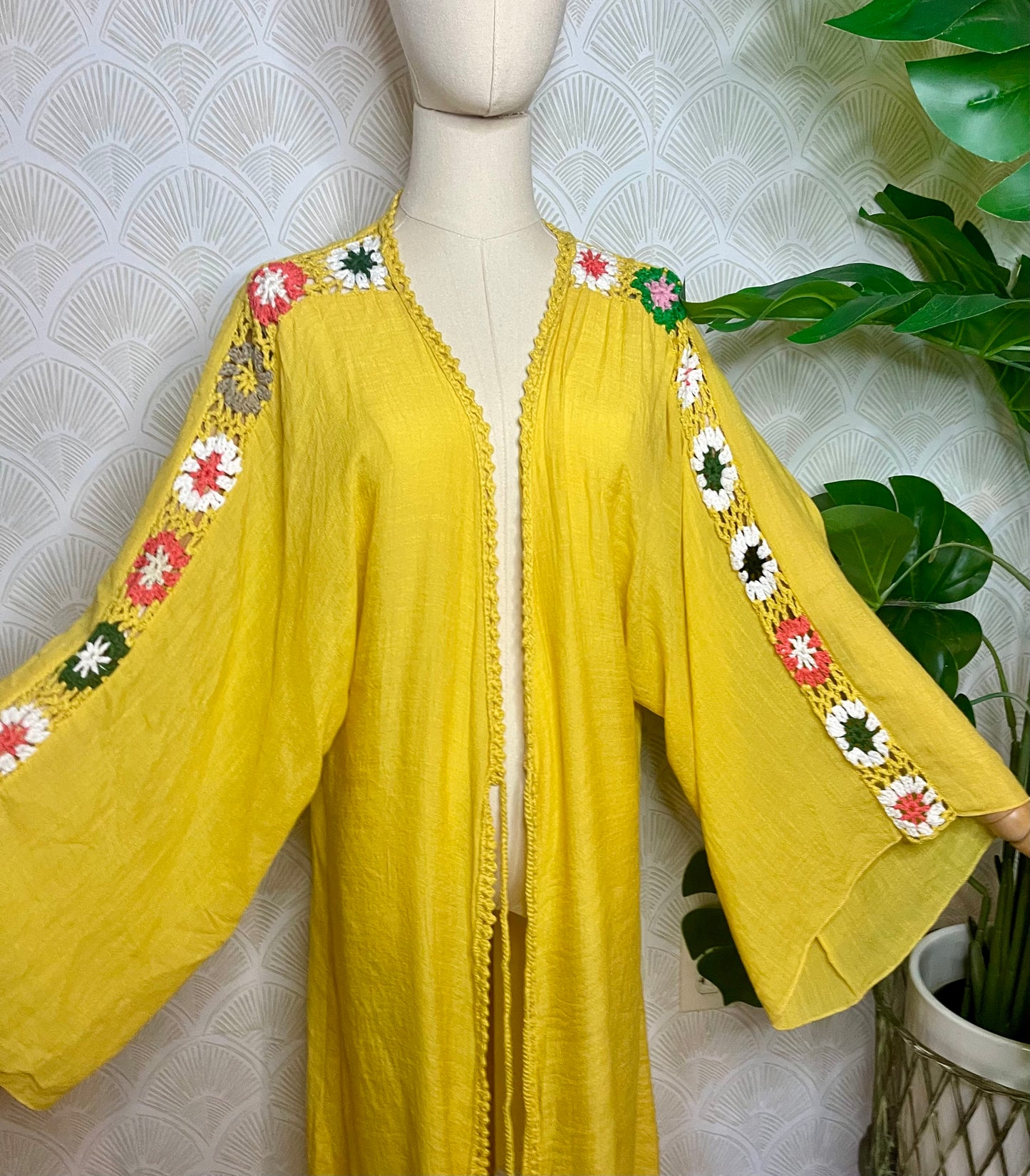 Yellow Crochet Coverup