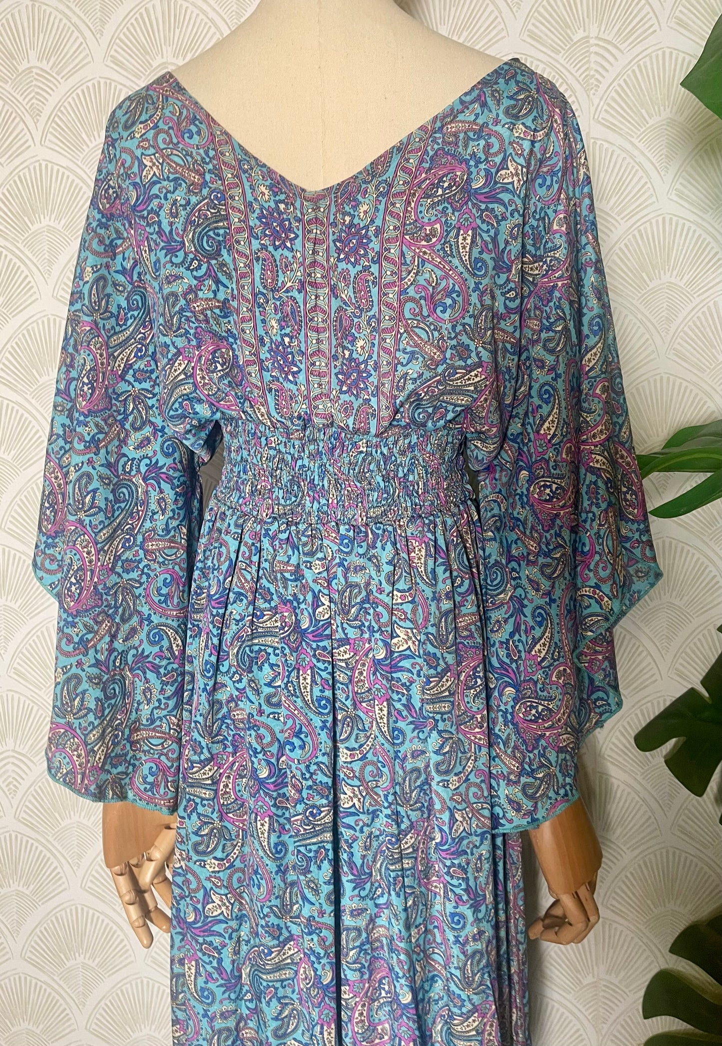 Blue Paisley Dress
