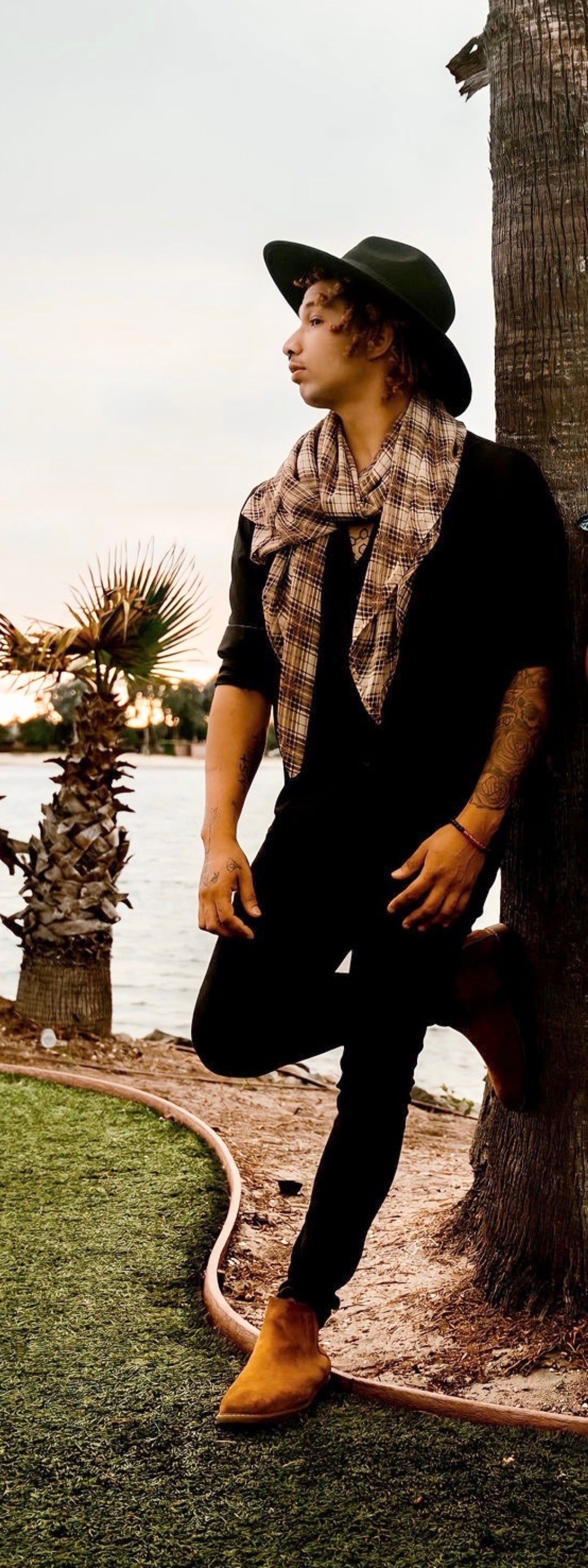 Coco Plaid Sarong Scarf