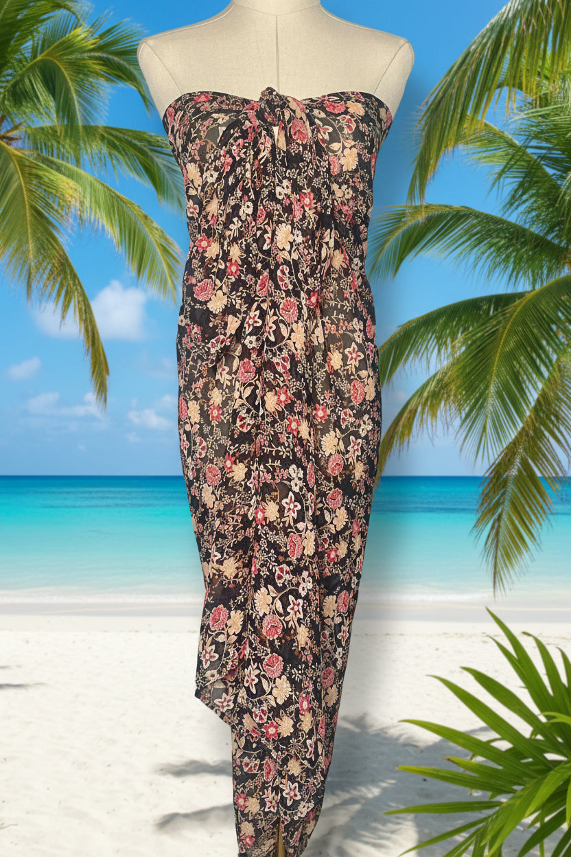 Midnight Botanica Sarong
