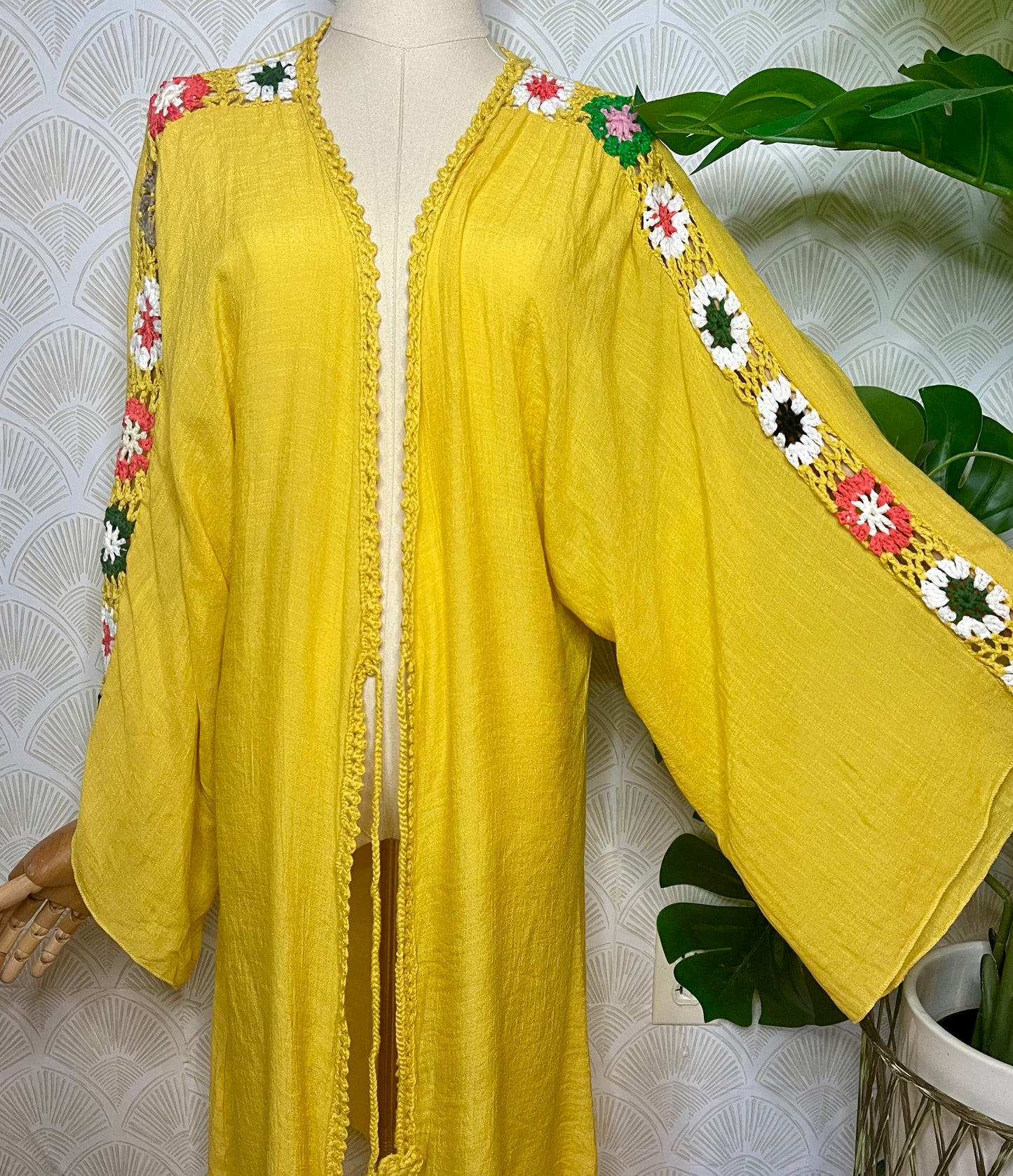 Yellow Crochet Coverup