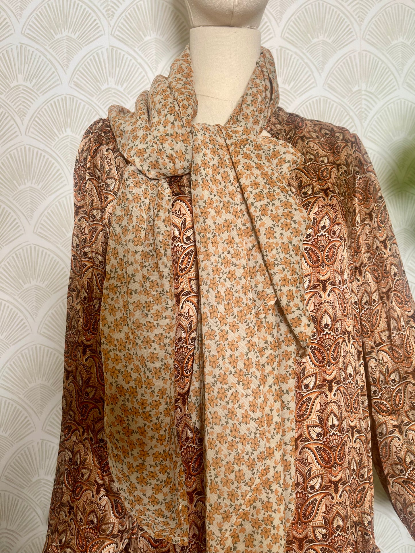 Retro Bloom Sarong Scarf