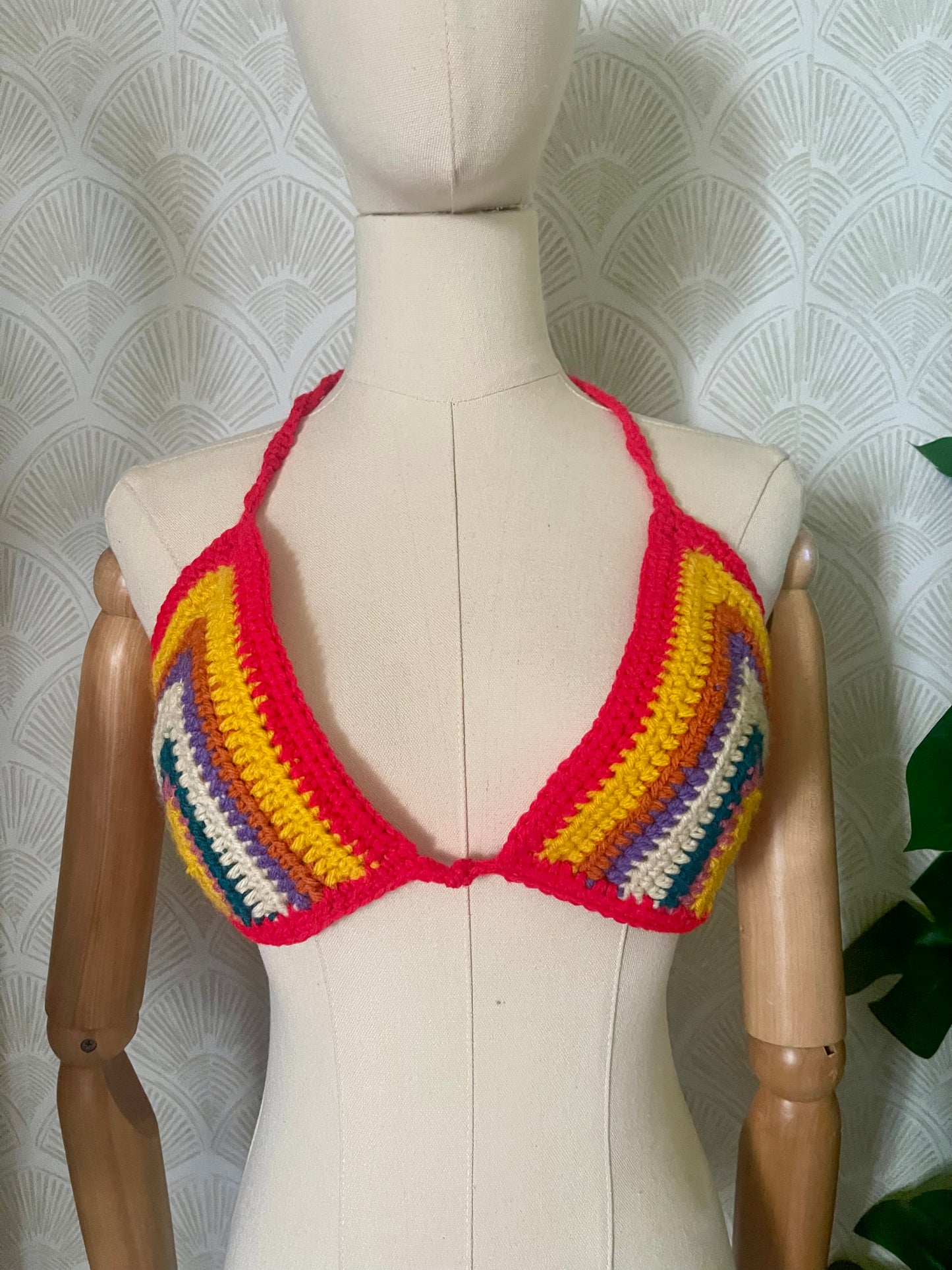 Handmade Festival Top in Red Stripe