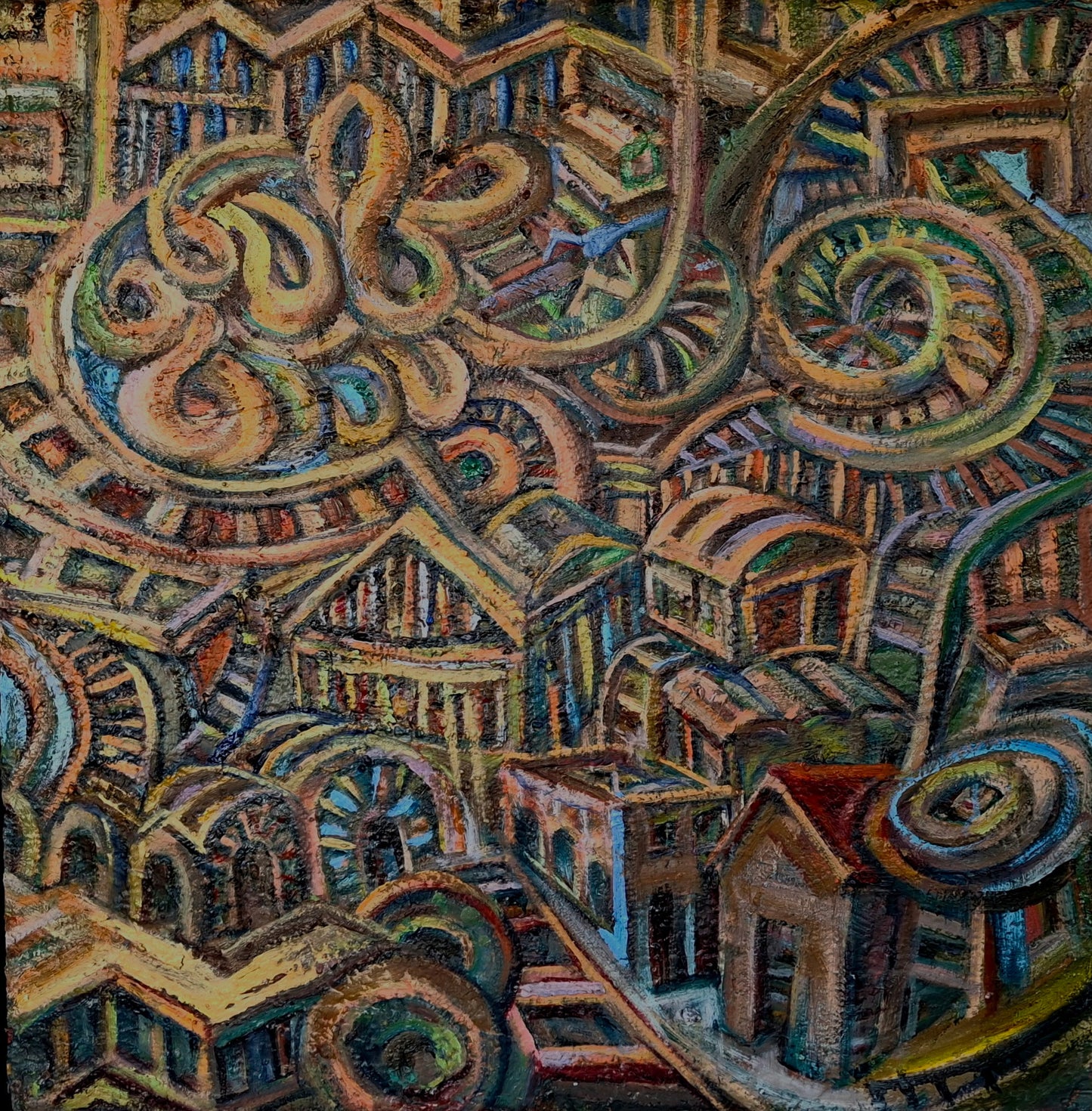 The Crowd Within Oil Painting