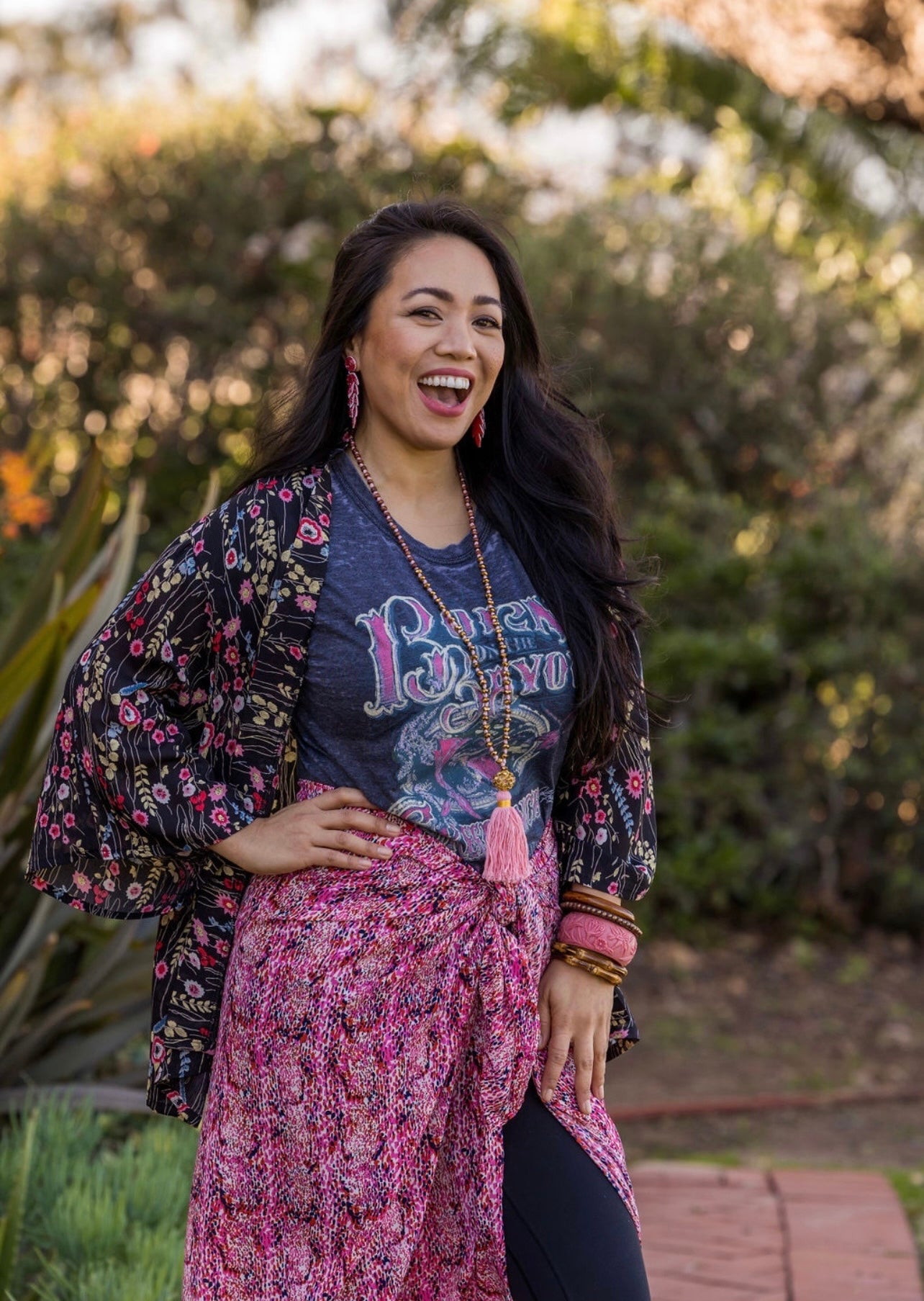 Pink Snake Sarong Scarf