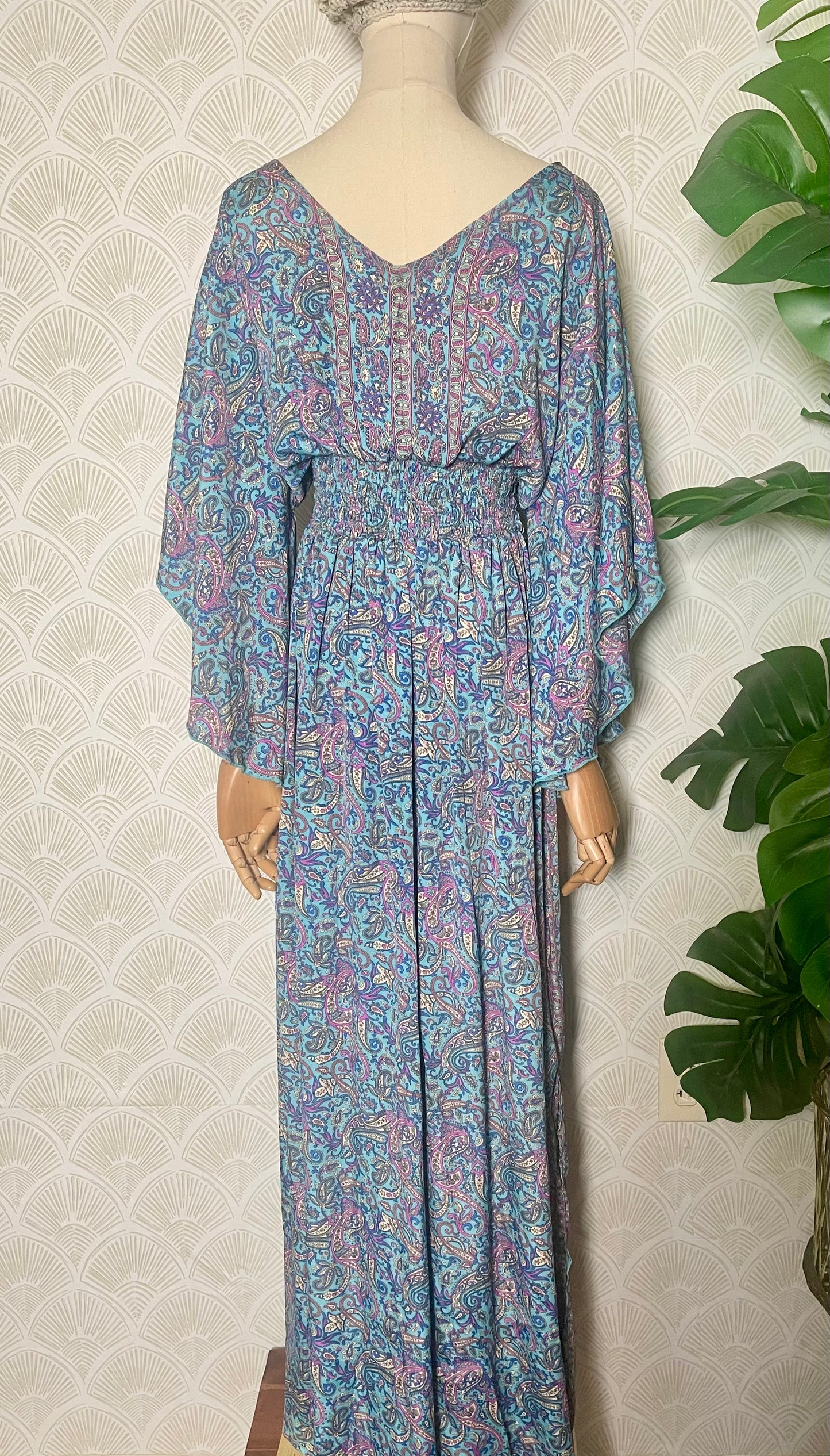 Blue Paisley Dress