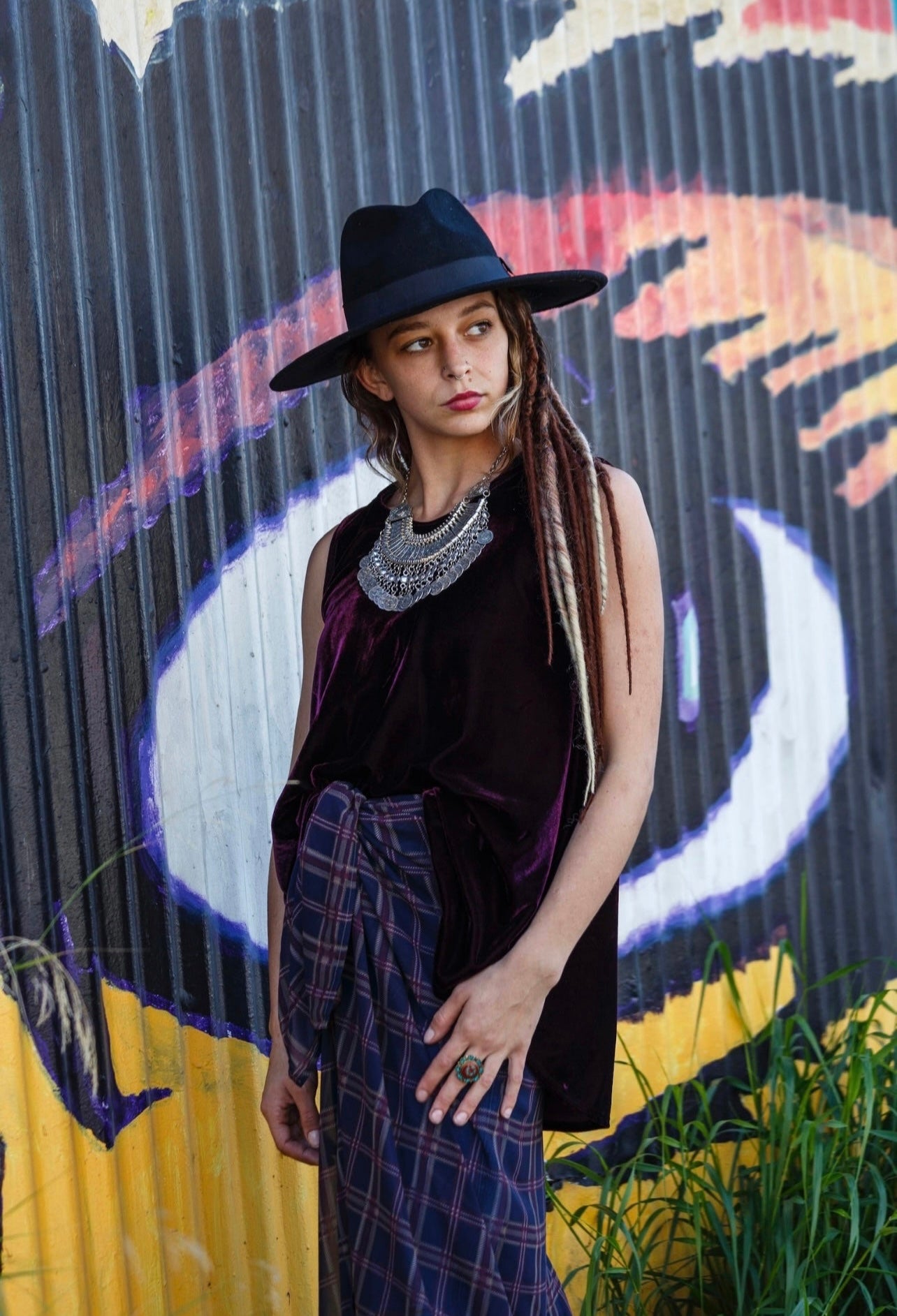 Swing Top in Violet Velvet