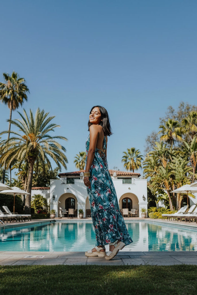 Sage Halter Dress
