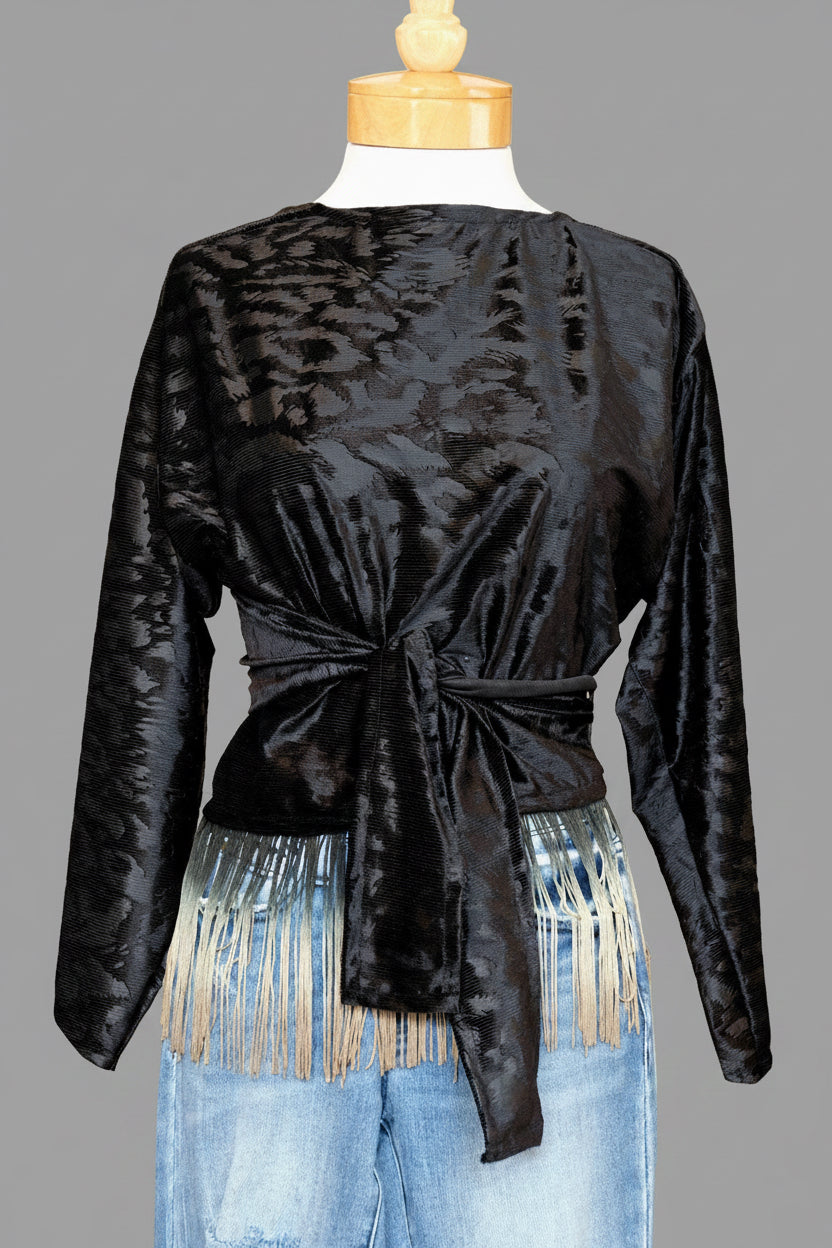 Black Jaguar Fringe 2 Way Top
