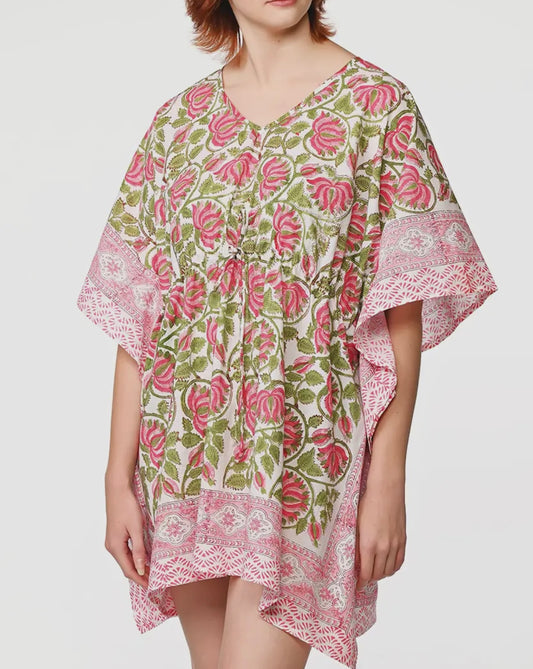 Pink Double Lotus Caftan