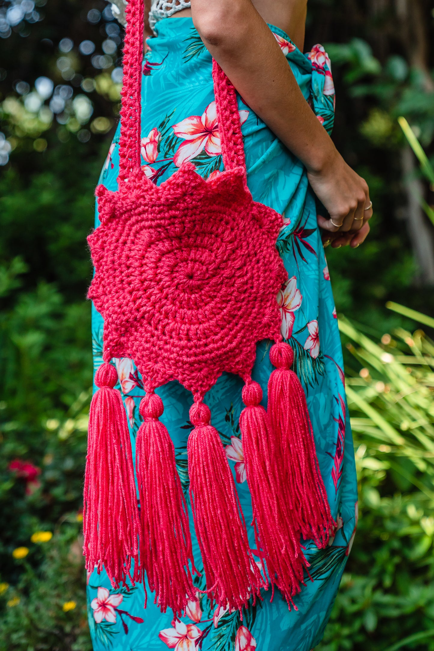 Boho Sun Bag in Flamingo