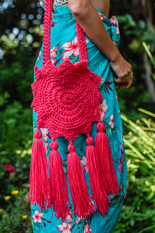 Boho Sun Bag in Flamingo