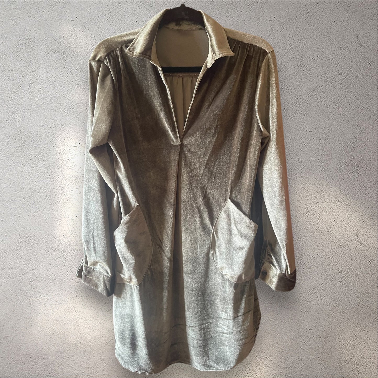 Olive Velvet Tunic